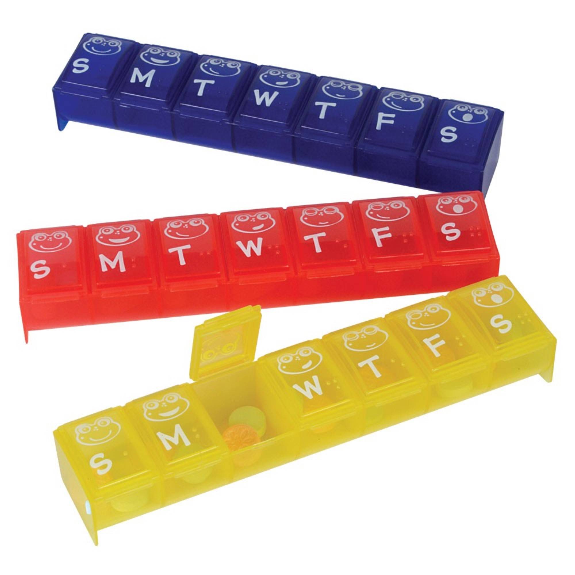 EZY DOSE KIDS WEEKLY CONTOURED LOCKING PILL PLANNER BOX